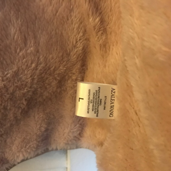 Azalea Wang Women's Lunna Faux Fur Vegan Leather Coat Large - Picture 3 of 10